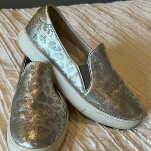 Cole Haan Gold Animal Print Slip-On Sneakers
